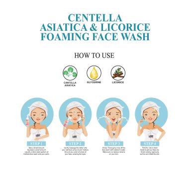 Love Earth: Centella Asiatica & Licorice Foaming Face Wash White