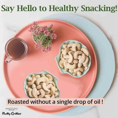 Nutty Gritties: Roasted Cashews, Lightly Salted and Dry Roasted Healthy Snack - 200g