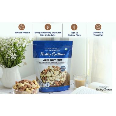 Nutty Gritties: 4PM Nut Mix, Dry-Roasted with Himalayan Pink Salt - 200g