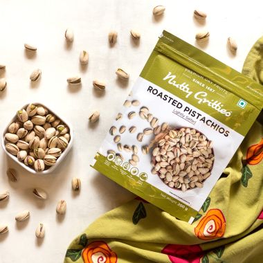 Nutty Gritties: California Roasted Pistachios, Lightly Salted and Dry Roasted - 200g