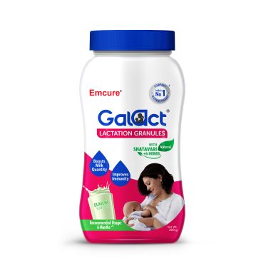 Galact: Lactation Supplement with Shatavari to increase breast milk - Elaichi flavour 200g