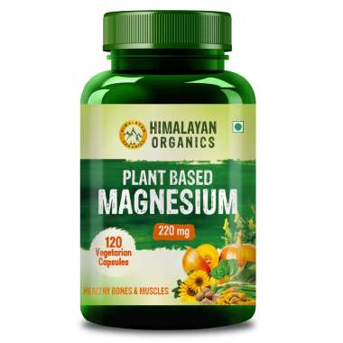 Vlado's Himalayan Organics: Plant Based Magnesium Supplement 1360mg With Turmeric Spirulina, Wheatgrass, Moringa | Supports Bone Muscle & Bone Health | Boost Energy Level - 60 Veg Tablets