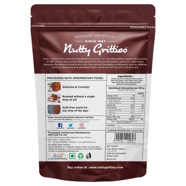 Nutty Gritties: Barbeque Almonds, Dry Roasted Non Fried and Zero Oil - 400g (2 Pack of 200g each)