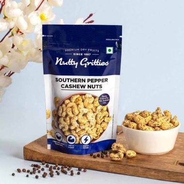Nutty Gritties: Southern Pepper Cashew Nuts - 400g (2 Pack of 200g each)