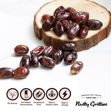 Nutty Gritties: Omani Dates, Khajoor - 1kg (2 Pack of 500g each)