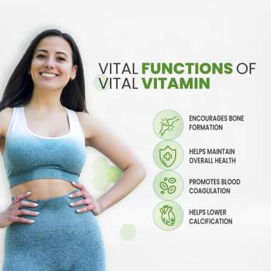 Vlado's Himalayan Organics: Plant-Based Vitamin K2 Supplement Supports Stronger Bone & Heart Health - 120 Veg Capsules