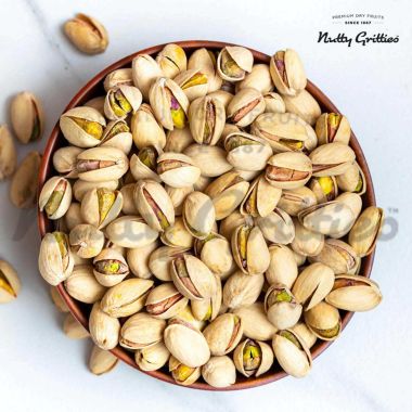 Nutty Gritties: California Roasted Pistachios, Lightly Salted and Dry Roasted - 400g (2 Pack of 200g each)