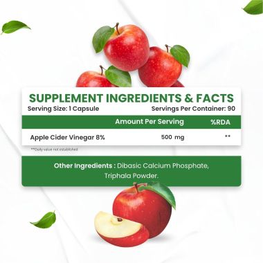 Vlado's Himalayan Organics: Apple Cider Vinegar Supplement for Body Detoxification & Supports Digestive Health - 90 Veg Capsules
