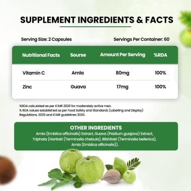 Vlado's Himalayan Organics: Plant Based Vitamin C with Zinc - 120 Veg Capsules