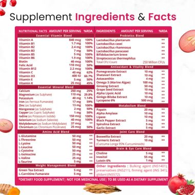 Vlado's Himalayan Organics: Multivitamin with Probiotics for Women | 120 Veg Tabs | 60 + Natural Extracts, Essential Vitamins & Minerals |Vitamin D3, B12, Calcium, Curcumin & Biotin