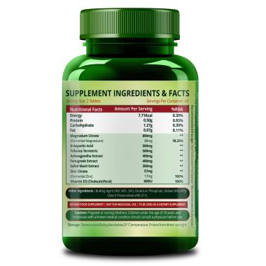 Vlado's Himalayan Organics: Testosterone Booster | Supports Muscle & Energy Boost | With Vitamin D3, Magnesium, Zinc, Tribulus, Ashwagandha & Safed Musli | 60 Veg Tabs