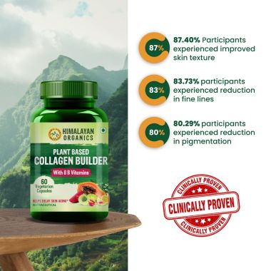 Vlado's Himalayan Organics: Plant Based Collagen Builder for Hair and Skin with Biotin and Vitamin C - 60 Veg Capsules [CLONE]