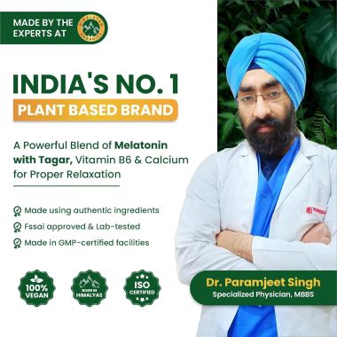 Vlado's Himalayan Organics: Melatonin 10mg + Tagar 250mg | Potent Sleep Aid Formula | 120 Veg Tablets
