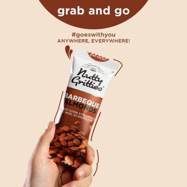 Nutty Gritties: Barbeque Almonds ( Pack of 6 x 40g each) - 240g