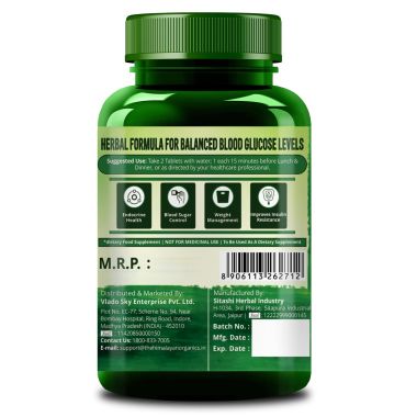 Vlado's Himalayan Organics: Plant Based Gluco Balance Insulin Resistance, Diabetes Control | Jamun, Bittermelon, Amla, Gudmar, Chirayta Extracts | 60 Veg Tablets