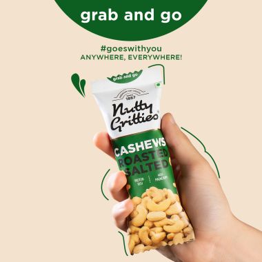 Nutty Gritties: Cashews Roasted Lightly Salted (Pack 6 x 40g each) - 240g