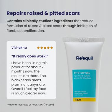 Reequil: Pitstop Gel For Acne Scars & Pits Removal - 30gm