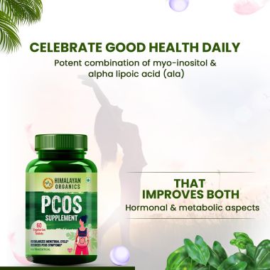 Vlado's Himalayan Organics: PCOS Multivitamin Supplement 2000mg Myo-Inositol, Caronositol, Folate, Chromium, Calcium & Vitamin D | 60 Veg Tablets