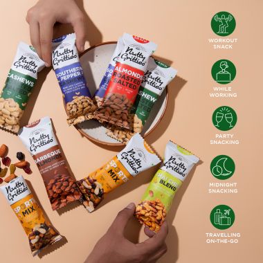 Nutty Gritties: Cashews Roasted Lightly Salted (Pack 6 x 40g each) - 240g