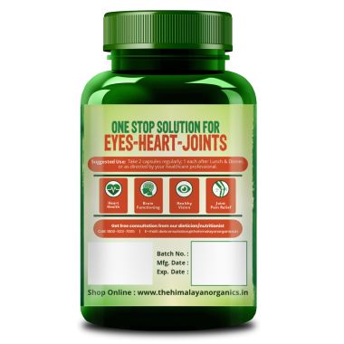 Vlado's Himalayan Organics: Vegan Omega 3 6 9 with DHA (560mg) for Healthy Heart, Joints & Eyes for Men & Women - 60 veg capsules