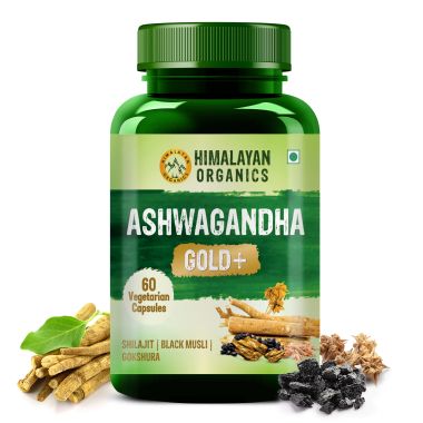 Vlado's Himalayan Organics: KSM - 66 Ashwagandha 1000Mg I KSM-66 I Boost Energy, Strength, Stamina | Helps Anxiety & Stress Relief For Men & Women (60 Capsules)