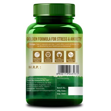 Vlado's Himalayan Organics: KSM - 66 Ashwagandha 1000Mg I KSM-66 I Boost Energy, Strength, Stamina | Helps Anxiety & Stress Relief For Men & Women (60 Capsules)