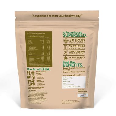Nourish You: Organic Black Chia Seeds 500G