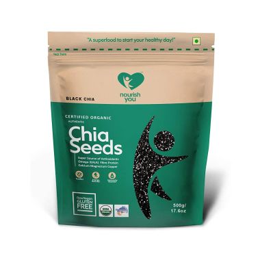 Nourish You: Organic Black Chia Seeds 500G