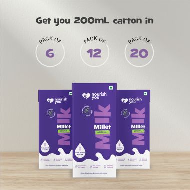 Nourish You: Plant Based Millet Milk Original 200Ml ( Pack Of 12)