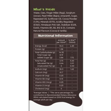 Nourish You: Plant Based Chocolate Millet Milk 200Ml