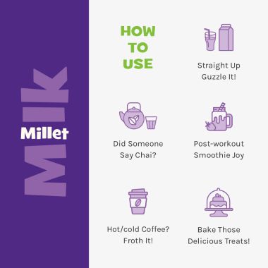 Nourish You: Plant Based Millet Milk Original 1L each (Pack of 2)