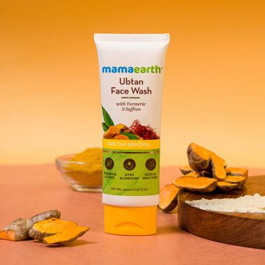 Mamaearth: Ubtan Face Wash With Turmeric & Saffron For Tan Removal -  100ml