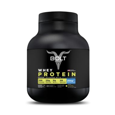 Bolt Nutrition: Nutrition 100% Whey Protein Powder | With Superfood PHYCOCYANIN |5LB, 2.268 kg (69 Serving) | Saffron Pistachio