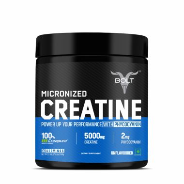 Bolt Nutrition: Micronised Creatine With Creapure Powder From Germany (Unflavoured, 150G)