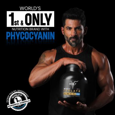 Bolt Nutrition: Nutrition 100% Whey Isolate Protein Powder | With Superfood PHYCOCYANIN |5LB/2.26kg (69 Servings) | Piedmont Chocolate