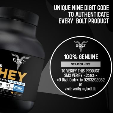 Bolt Nutrition: Nutrition Beginner Whey Protein Powder |18g Protein, 3g BCAA Per Serving | 2.2LB/1KG, 25 Servings | Hazelnut Chocolate