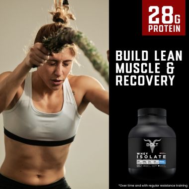 Bolt Nutrition: Nutrition 100% Whey Isolate Protein Powder | With Superfood PHYCOCYANIN |2LB/907gm (27 Servings) | Madagascar Vanilla