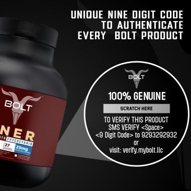 Bolt Nutrition: Mass Gainer | Weight Gainer | Supercharge with Phycocyanin | 25g Protein, 75g Carbs & 412 Calories For Muscle Gainer & Weight Gain Objectives | 2LB/907g (9 Servings) | Madagascar Vanilla