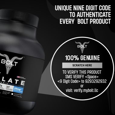 Bolt Nutrition: Nutrition 100% Whey Isolate Protein Powder | With Superfood PHYCOCYANIN |2LB/907gm (27 Servings) | Madagascar Vanilla
