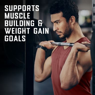 Bolt Nutrition: Mass Gainer | Weight Gainer | Supercharge with Phycocyanin | 25g Protein, 75g Carbs & 412 Calories For Muscle Gainer & Weight Gain Objectives | 2LB/907g (9 Servings) | Madagascar Vanilla