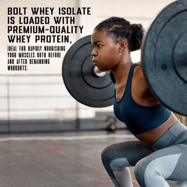 Bolt Nutrition: Nutrition 100% Whey Isolate Protein Powder | With Superfood PHYCOCYANIN | 5LB/2.26kg (69 Servings) | Saffron Pistachio