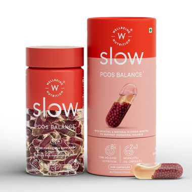 Wellbeing Nutrition: Slow PCOS Supplement for Women, Caronositol, Myo-inositol, Vitamins, Balance Hormones, Regularize Periods 60 Capsules