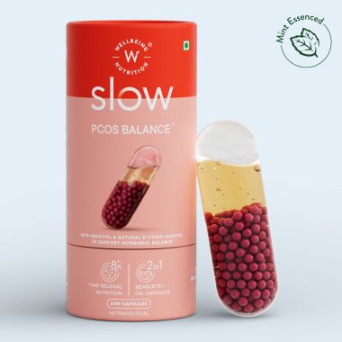 Wellbeing Nutrition: Slow PCOS Supplement for Women, Caronositol, Myo-inositol, Vitamins, Balance Hormones, Regularize Periods 60 Capsules