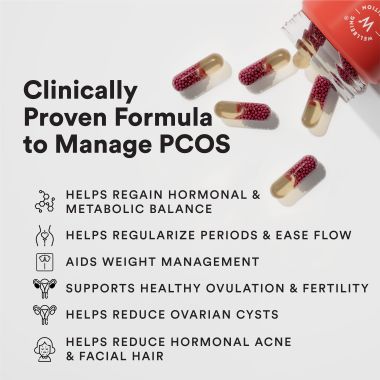 Wellbeing Nutrition: Slow PCOS Supplement for Women, Caronositol, Myo-inositol, Vitamins, Balance Hormones, Regularize Periods 60 Capsules