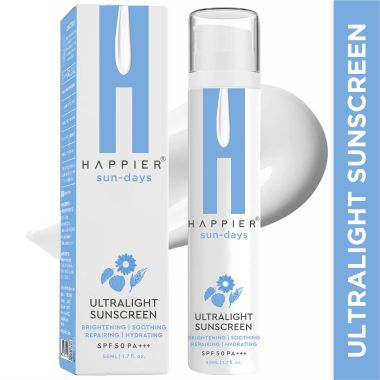 Happier: Sun-days Ultralight Sunscreen Gel SPF 50 PA++++ - 50ml