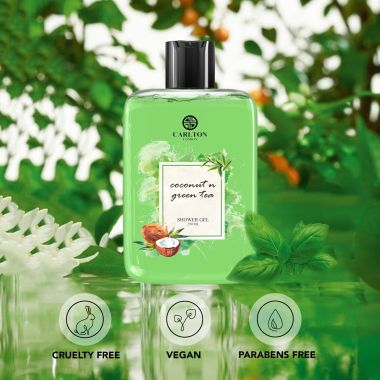 Carlton London: Shower Gel Coconut & Green Tea Soft & Fresh Body Wash-250ml