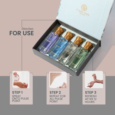 Carlton London: Unisex ELITE Gift Set of 4 EDP Perfume - 20ml each