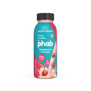 Phab: Protein Milkshake Strawberries & Cream - Pack of 6 x 200ml