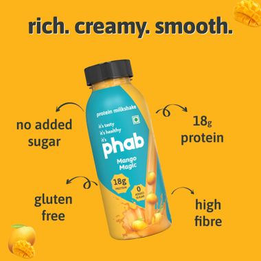 Phab: Protein Milkshake Mango Magic - Pack of 6 x 200ml