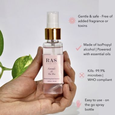 RAS Luxury Oils: Lavender & Tea Tree Moisturising Hand Sanitiser Spray - 50ml